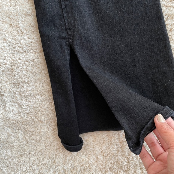 rag & bone Jean Womens High Rise Elephant Bell Flare Leg w/ slit Size 25 Black - Picture 9 of 15